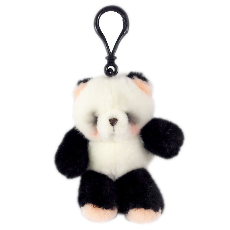 3.5 inch/panda key ring [Hallmark-ForeverFriends fluff-key ring series] - Stuffed Dolls & Figurines - Other Materials Black