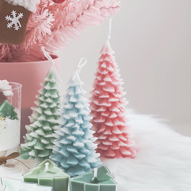 CforCandle Snowy Christmas Tree Scented Candle - เทียนหอม/น้ำหอม/สบู่แฮนด์เมด - วัสดุอื่นๆ 