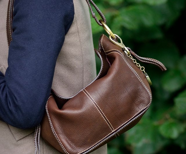 Handmade Leather Shoulder Bag Soft Leather Purse Slouchy Hobo