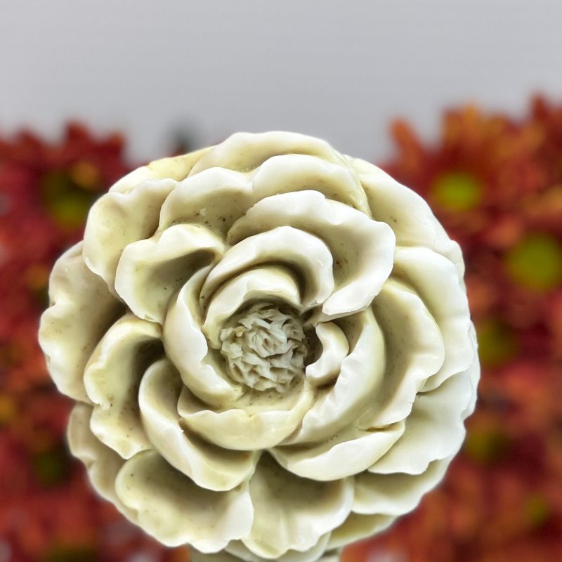草本牡丹(一) 藝術香氛手工皂 採英國Jo Malone 英國梨與小蒼蘭香 - 肥皂/手工皂 - 其他材質 紅色