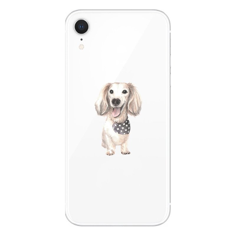 Dachshund dog - mobile phone case | TPU Phone case anti-drop air pressure shell | can add word design - เคส/ซองมือถือ - ยาง สีใส