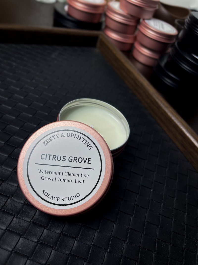 柑橘芳香調 Zesty | 柑橘林蔭 Citrus Grove 手工精油大豆蠟燭 - 蠟燭/燭台 - 蠟 