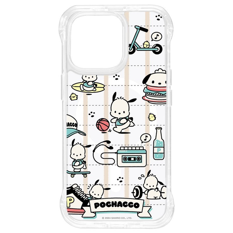 Pacha Dog Exercise Plan Lazy Stand [Magnetic Transparent] iPhone 16 15 14 Pro Max - เคส/ซองมือถือ - วัสดุอื่นๆ สีใส