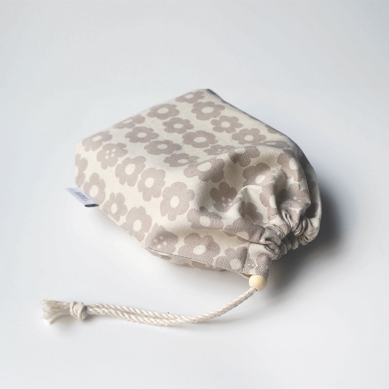 drawstring bag #flowers - Drawstring Bags - Cotton & Hemp Pink