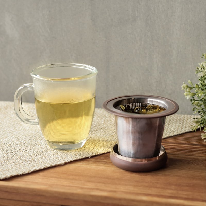 Personal exclusive tea set (tea strainer + latte mug)