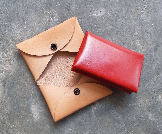 Half Fold Card Holder Leather Wood Paper Pattern Bag Cut Diy Wallet Type Leatherism Goods I