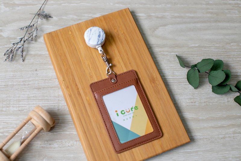 i 好夾 伸縮證件套組- 漸變色系列 / 大理石 _ AZN9 - 證件套/識別證套 - 其他材質 白色