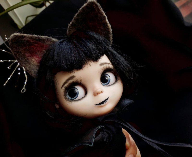 Hotel Transylvania vampire bat blythe doll Mavis Free shipping - Stuffed Dolls & Figurines - Plastic Black