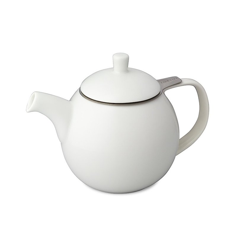 【節日送禮】美國FORLIFE圓潤茶壺-白 - 茶具/茶杯 - 瓷 白色
