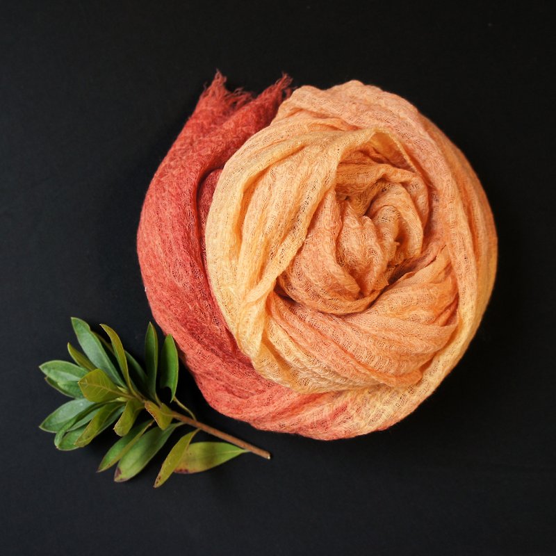 純粋な野菜の色素ウールのスカーフ - スカーフ - ウール パープル
