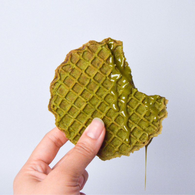 [Low Sugar Handmade Biscuits] Matcha 8-pack - Really Crispy - Handmade Cookies - Other Materials Brown
