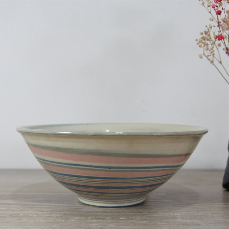 絞胎碗公,飯碗-容量約700ml - 碗 - 陶 多色