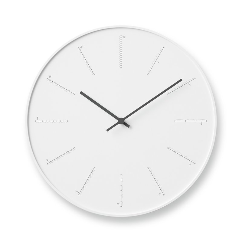 Lemnos Divide Clock - White - นาฬิกา - พลาสติก ขาว