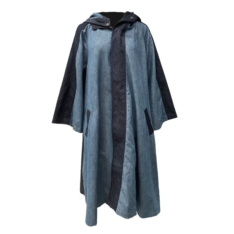 Long version detachable hooded poncho jacket_thin - Other - Other Materials 