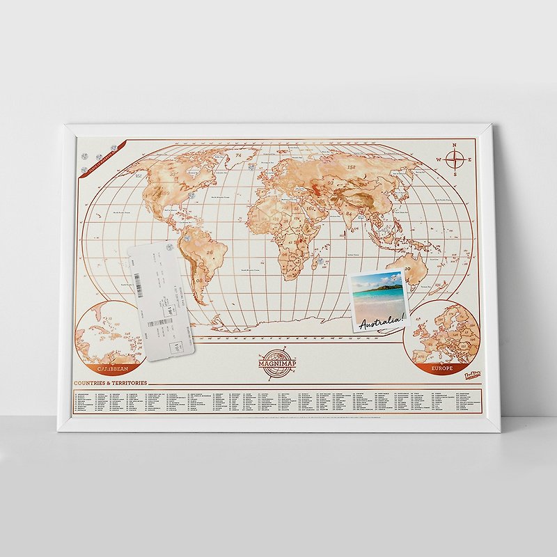 Luckies- Magni-Map Magnetic world map - Posters - Plastic Multicolor