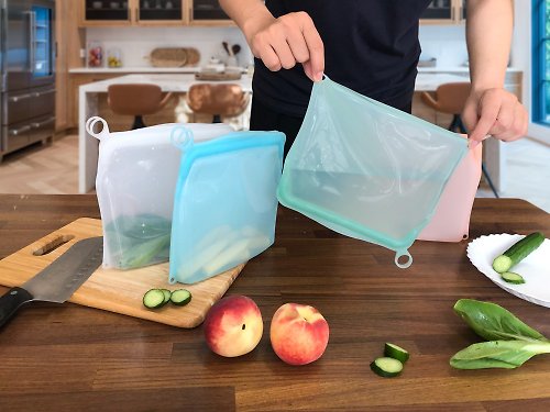 Upgraded version of jelly QQ Silicone food zipper bag/packing bag