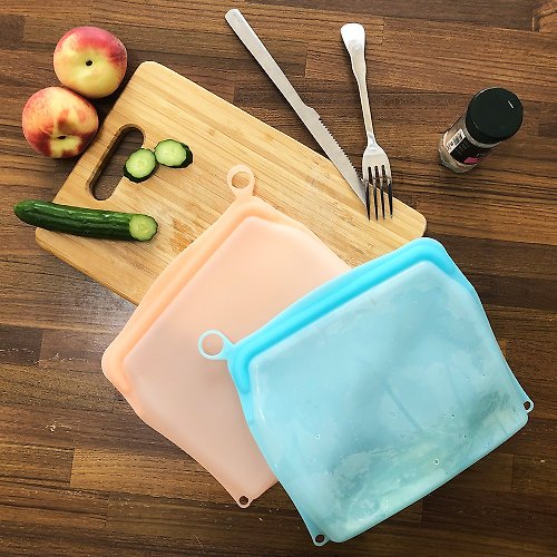 Upgraded version of jelly QQ Silicone food zipper bag/packing bag
