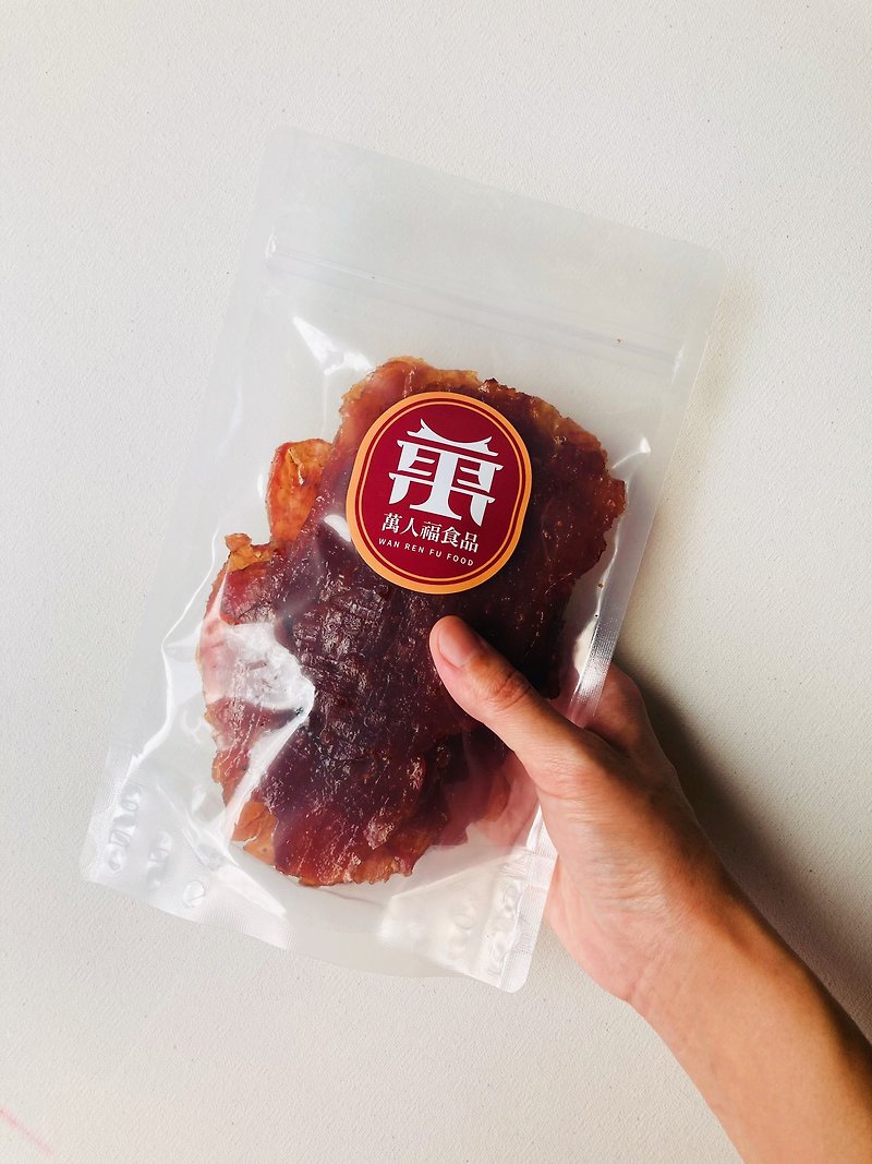 【Wanfu Pork Jerky】Original pork paper-thin dried meat paper with ancient flavor becomes more fragrant the more you chew it 170g/pack - Dried Meat & Pork Floss - Fresh Ingredients 