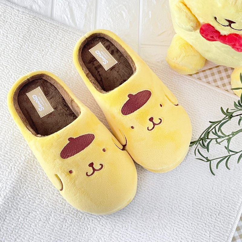 Paidal x Pompompurin Pudding Dog Plush Indoor Slippers - Indoor Slippers - Other Materials Yellow