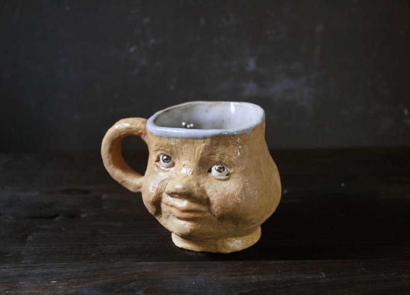 胖嘟嘟嬰兒茶杯 (手工 陶瓷 杯子 高7.3cm) - 其他杯子 - 陶 