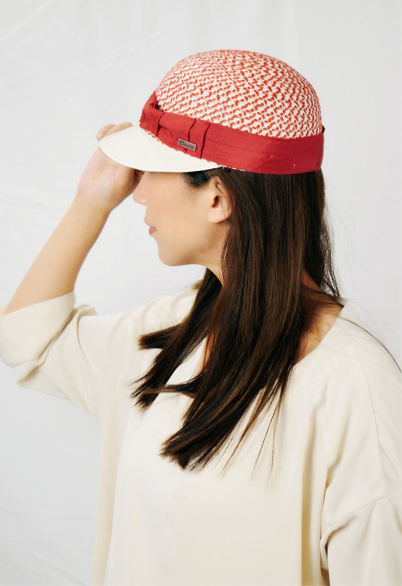 古典馬術帽-落日紅 - 帽子 - 紙 紅色