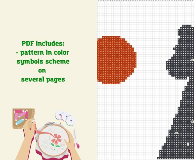 十字繡圖案 くまのクロスステッチ図案 モダンクロスステッチ Pdf図案 71 ショップ Naraxstitch Patterns ハンドメイド講座 関連電子書籍 Pinkoi