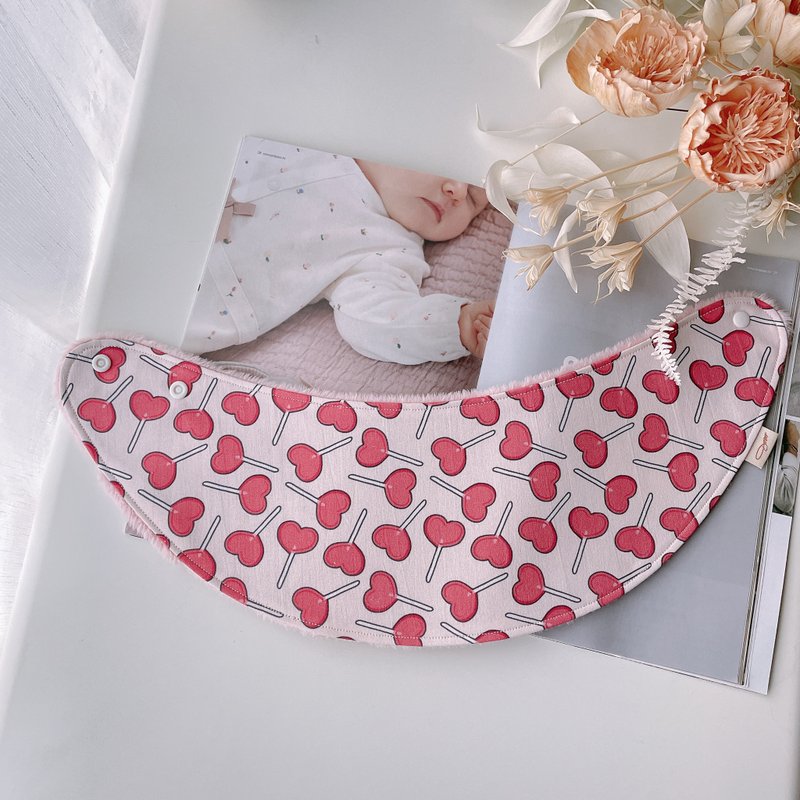 Love Lollipop One Piece Handmade Baby Warm Scarf Neck Circumference Gift Box - ของขวัญวันครบรอบ - ผ้าฝ้าย/ผ้าลินิน สึชมพู