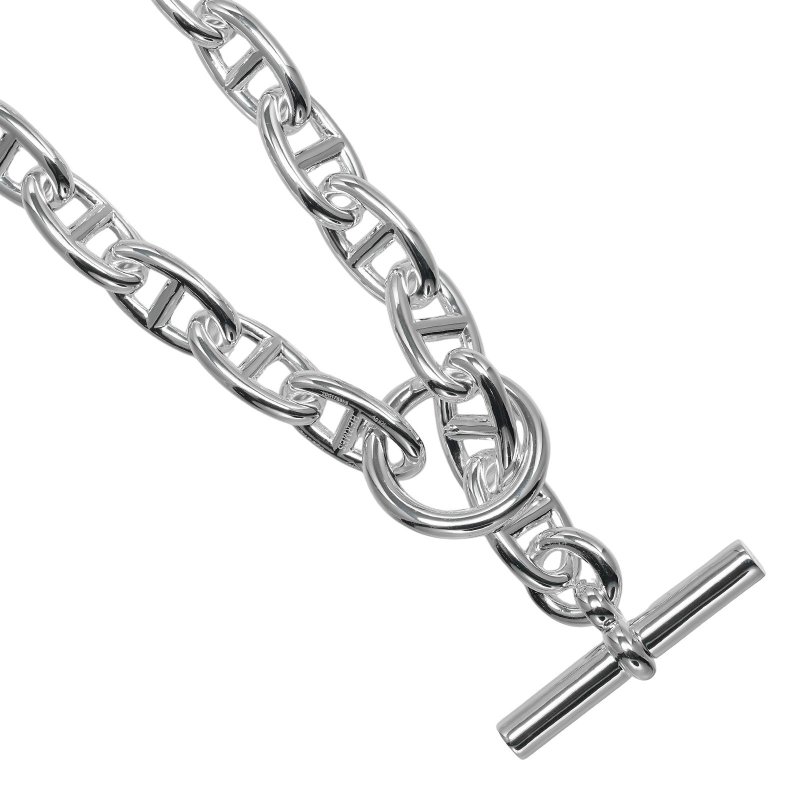 【日本直送】エルメス HERMES シェーヌダンクル GM ネックレス 29リンク シルバー925 約129.1g【中古】Aランク - 項鍊 - 銀 銀色