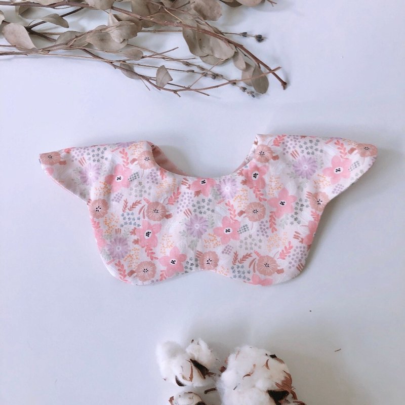 Shimoriya/Flower Bib/Double-Sided/Danube Riverside - ผ้ากันเปื้อน - ผ้าฝ้าย/ผ้าลินิน สึชมพู