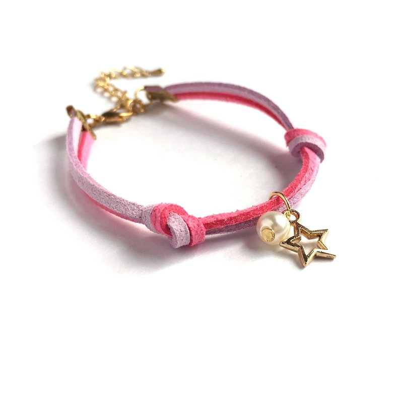 Handmade Simple Stylish Star Bracelets Rose Gold Series–purple and pink  - Bracelets - Other Materials Purple
