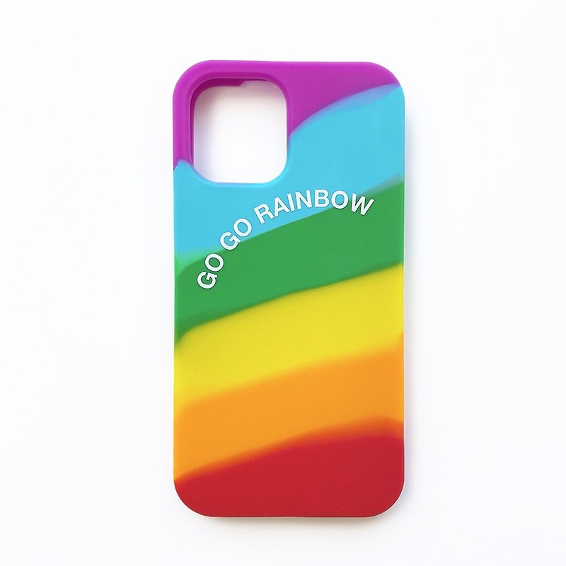 12mini/12/12Pro/12ProMax Simple Case - Go Go Rainbow - Bright - เคส/ซองมือถือ - ซิลิคอน หลากหลายสี
