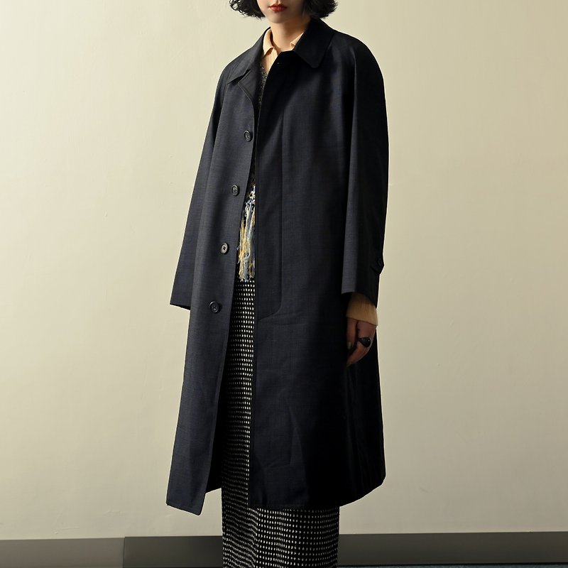 【NaSuBi Vintage】Classic silhouette Japanese thin fur vintage windbreaker - Women's Casual & Functional Jackets - Wool 