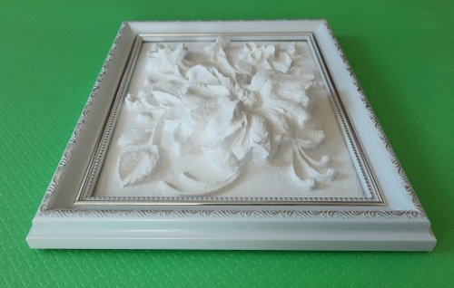 しっくいの壁の芸術植物の彫刻額縁入りウォールアートレリーフ3D