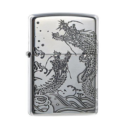 ☆木阿弥の手彫りZippo 「 wind swell 」 超定番 - サーフィン・ボディ