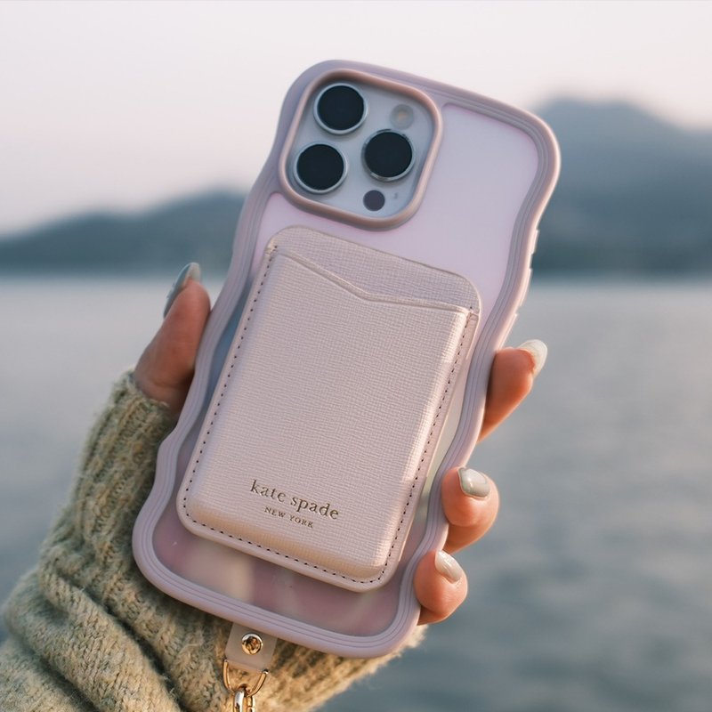 【ケイトスペード】MagSafe ファッション カードホルダー サクラ ピンク - スマホアクセサリー - プラスチック ピンク