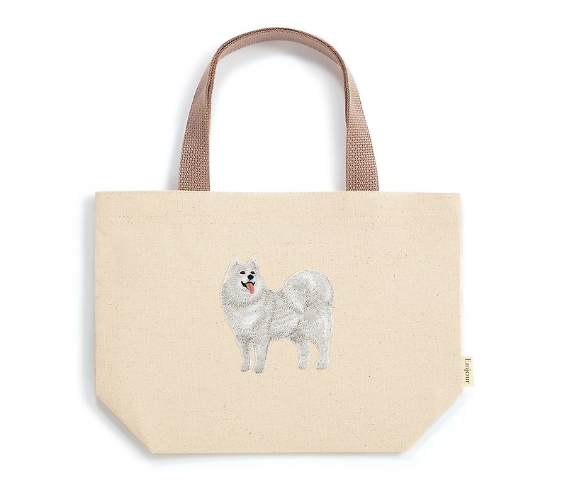 【 Animal Series 】Exquisite Embroidered Tote Bag - Samoyed