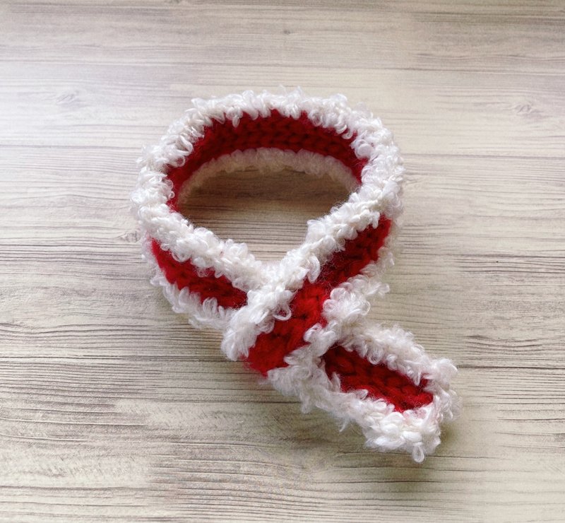 Warm Boa Scarf - Christmas Colors - ปลอกคอ - อะคริลิค สีแดง