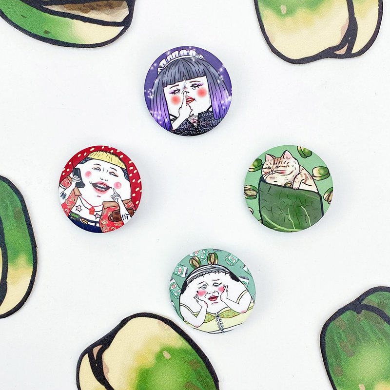 蛋定檳榔攤 小徽章 ( 4款) - 徽章/別針 - 塑膠 多色