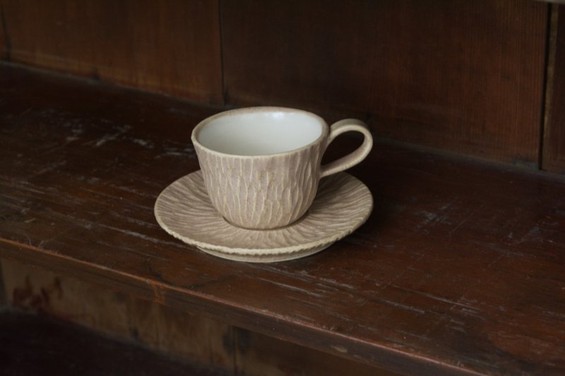 Coffee Cup Tray | Sand - Cups - Porcelain Khaki