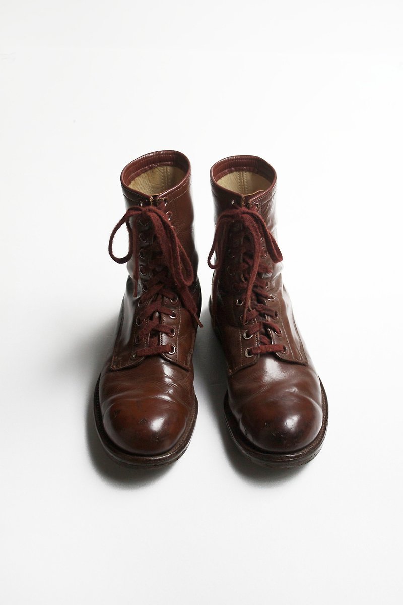 60s US military standard ankle boots | HH Brown Service Boots US 8XW EUR 41 - Men's Boots - Genuine Leather Red