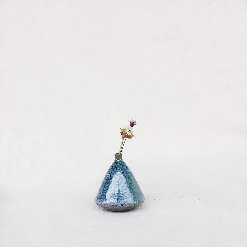 ハンド釉セラミックウサギホミニ花 - 小さな丘 - 観葉植物 - 磁器 ブルー