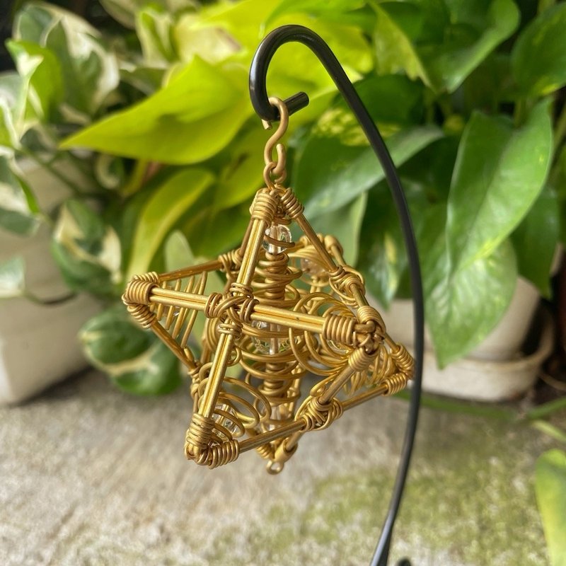承天星 梅爾卡巴星體 金屬編織 - 擺飾/家飾品 - 銅/黃銅 金色