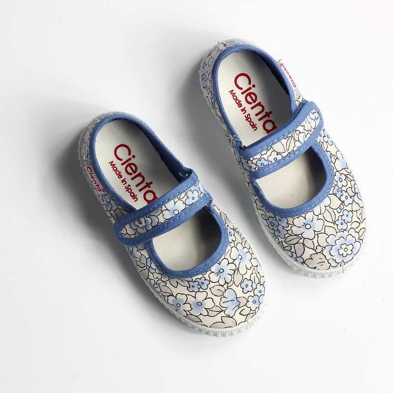 西班牙國民帆布鞋 CIENTA 56068 90淺藍色 幼童、小童尺寸 - 男/女童鞋 - 棉．麻 藍色