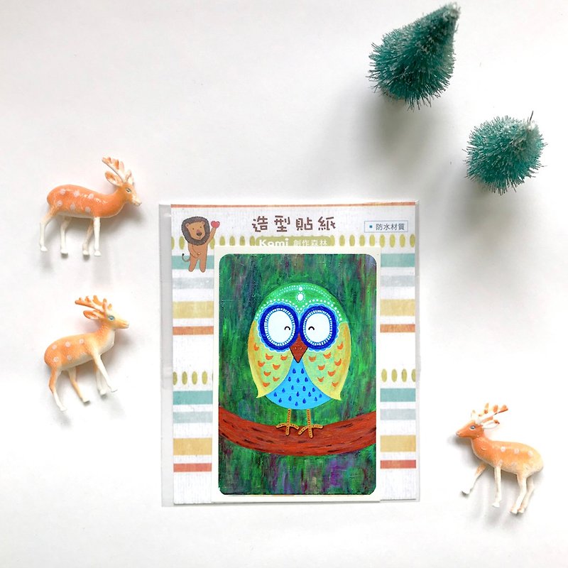 Leisure card waterproof sticker 幸运 lucky egg owl