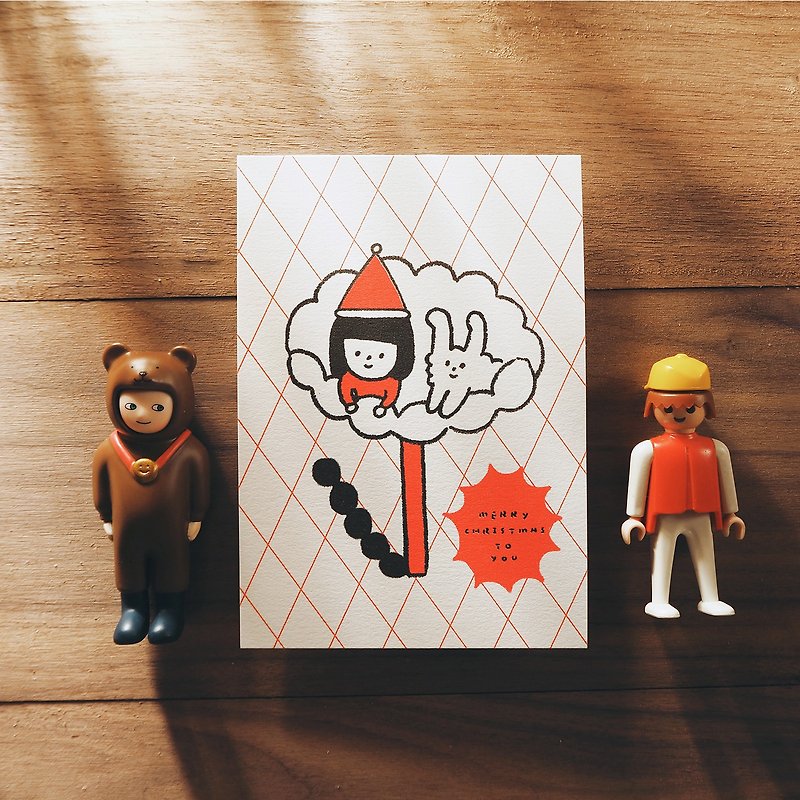Christmas Flower - Christmas Postcards - การ์ด/โปสการ์ด - กระดาษ สีแดง