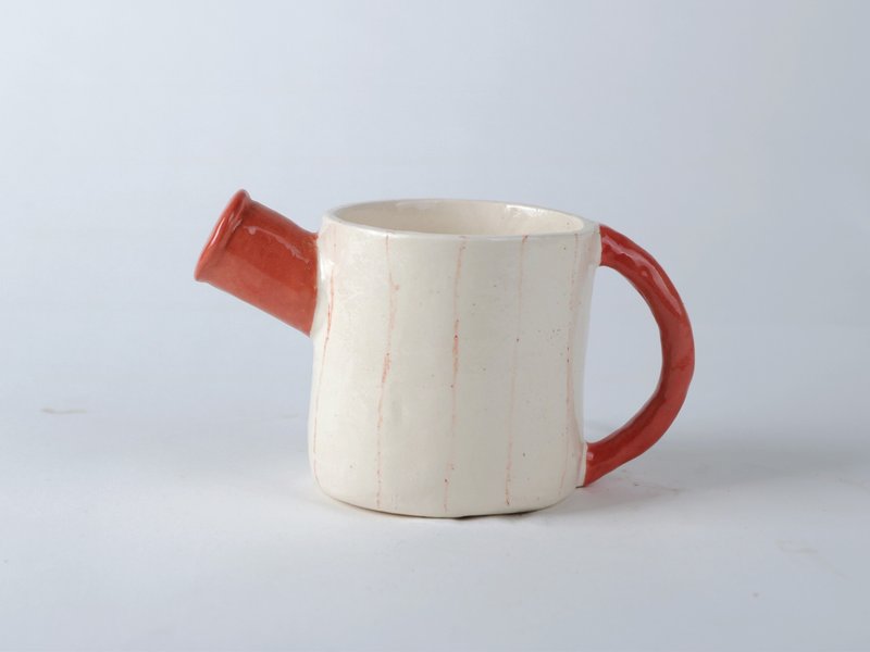 /熱情的壺/ 手捏陶瓷壺 - 茶壺/茶杯/茶具 - 陶 紅色