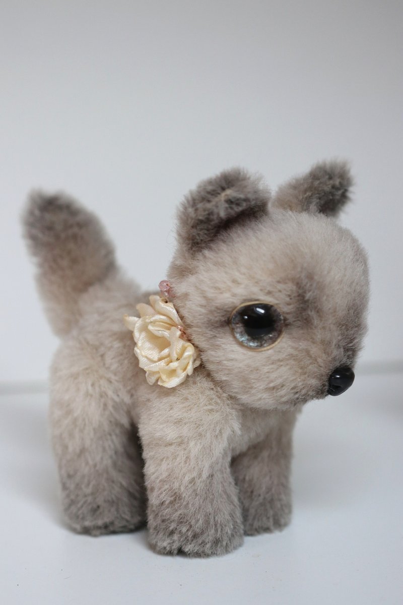 Siamese kitten/Teddy kitty/Siamese teddy cat/Plush cat/Kitten/Artistic teddy cat - Items for Display - Other Materials Khaki