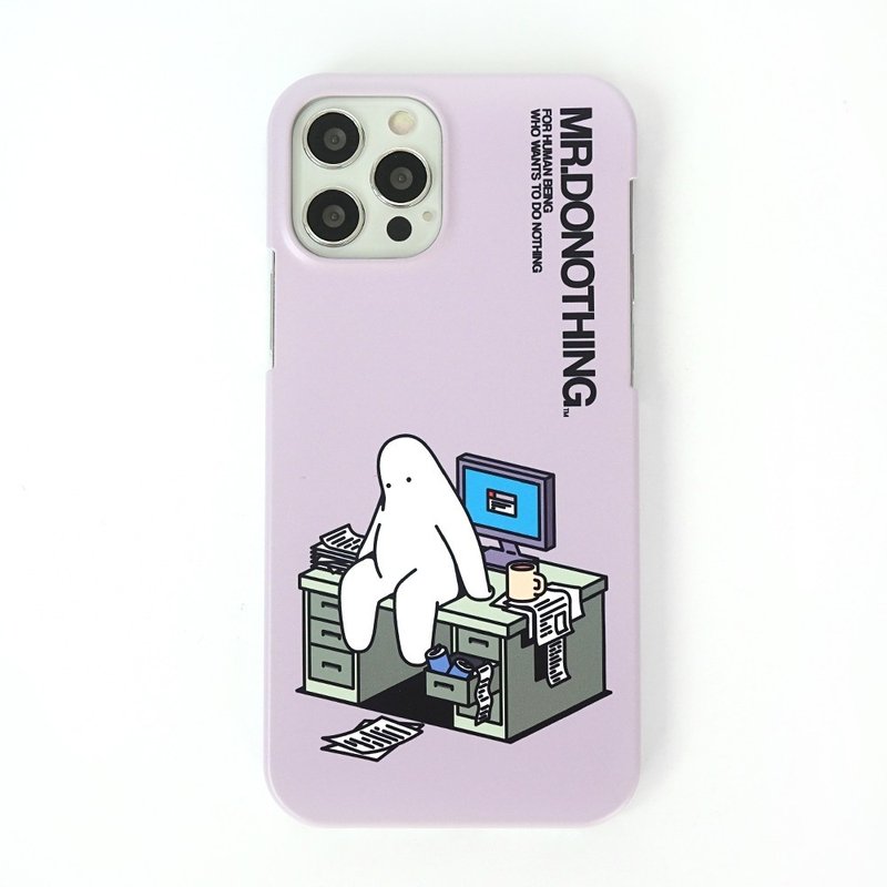 Mr. Donothing iphone case 12 Tired - เคส/ซองมือถือ - พลาสติก สีม่วง