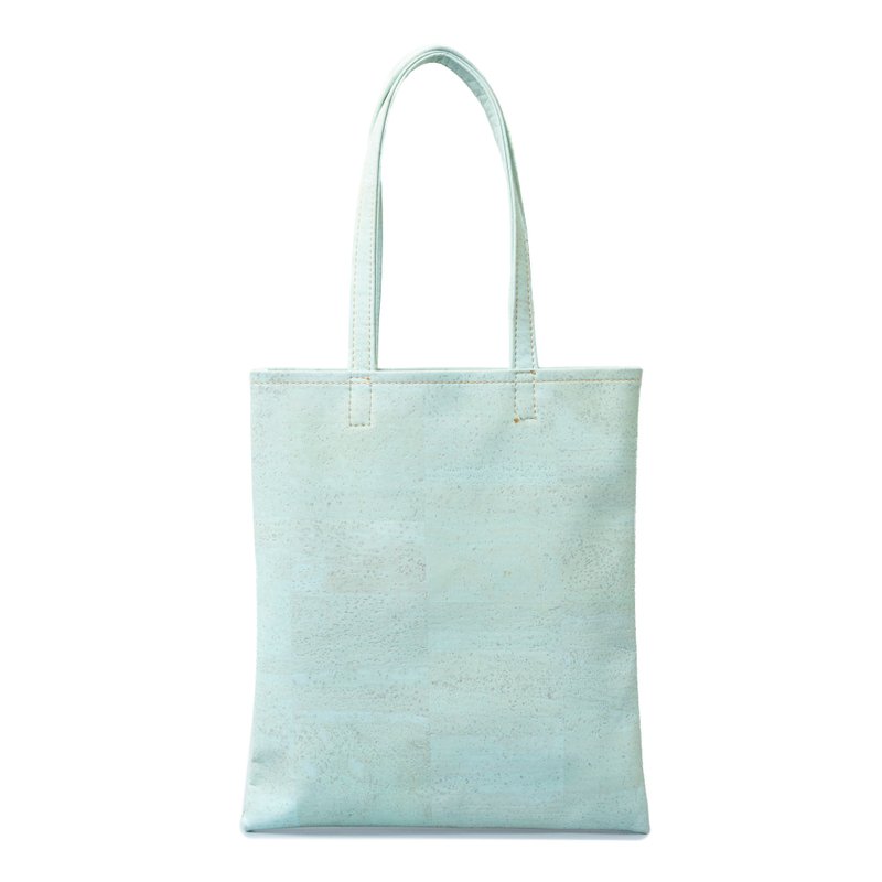 Cork Leather A4 Tote Bag (Mint Green) - Handbags & Totes - Eco-Friendly Materials Green