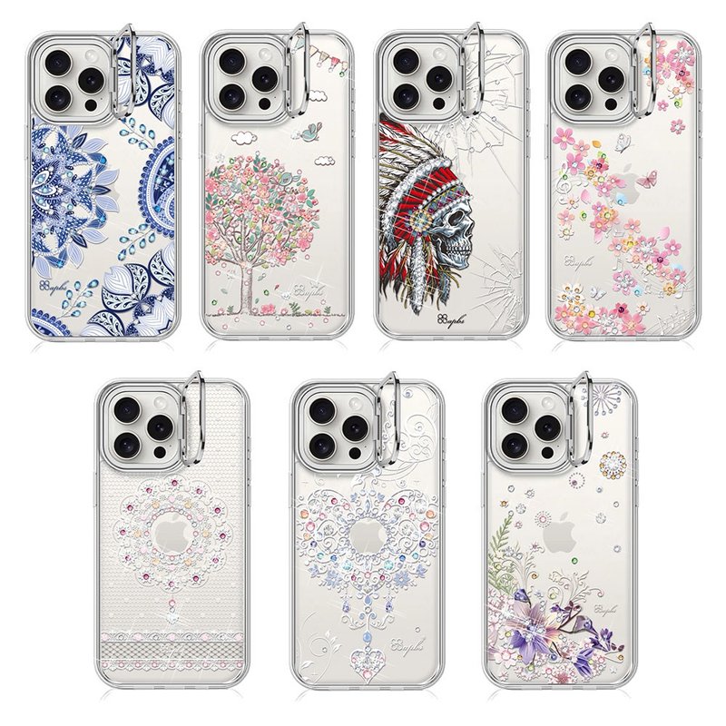 apbs iPhone 16 series military-standard anti-fall invisible stand crystal colored diamond phone case - multiple pictures to choose from 3 - เคส/ซองมือถือ - วัสดุอื่นๆ หลากหลายสี